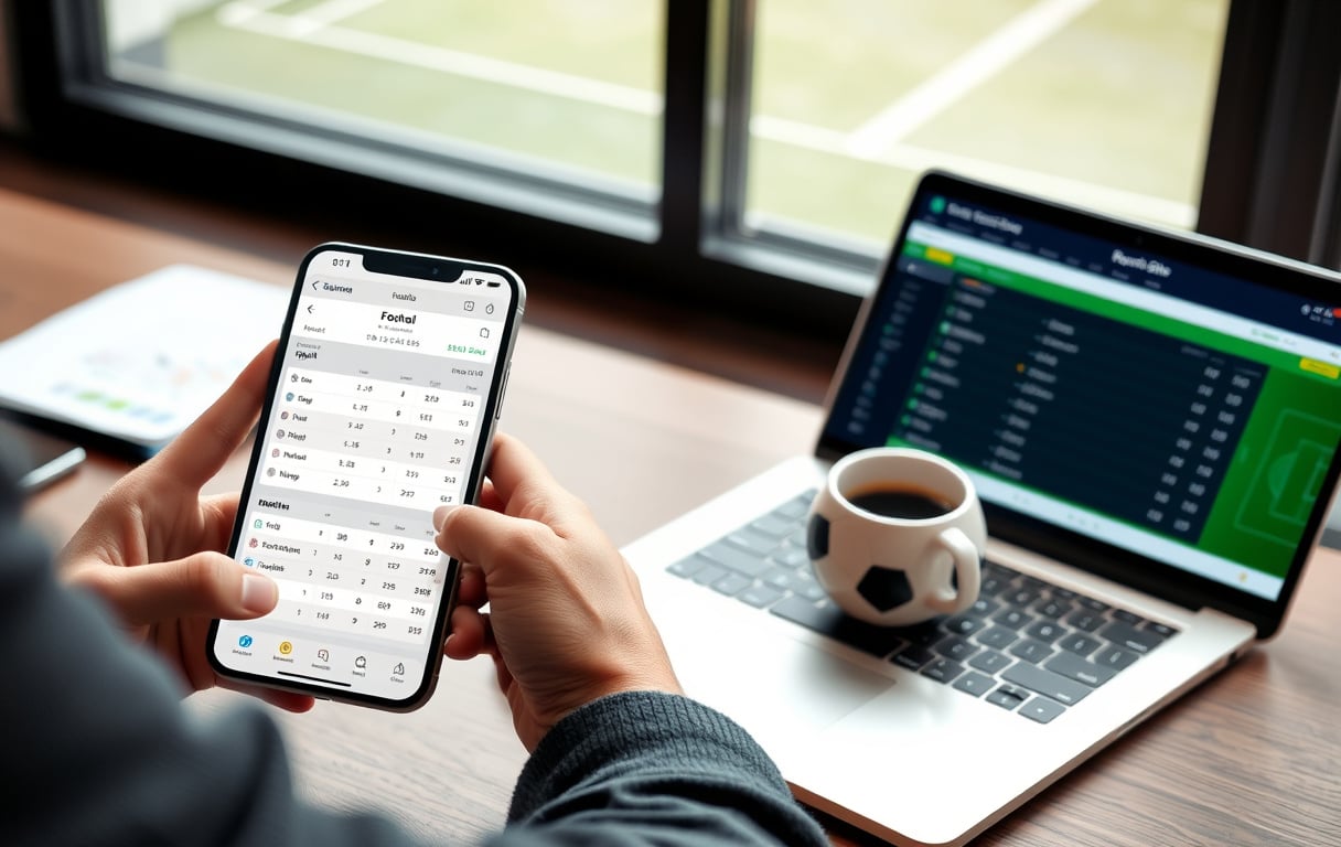 Sammenligning av bettingsider for fotball på mobil og pc
